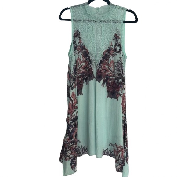 Free People Marsha Mint Lace Slip Dress Size S EUC - Picture 2 of 9